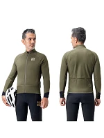 Rockbros YDWT014 zimní fleecová dvouvrstvá cyklistická bunda velikost M - zelená