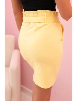 Dámská sukně s vysokým pasem žlutý