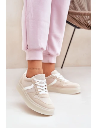 Nízké Dámské Tenisky Na Platformě Béžové Telmira