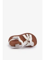 Dětské sandály se zapínáním na suchý zip, bílá Marimona