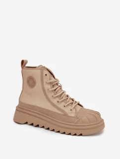 Dámské zateplené vysoké tenisky Big Star – béžové