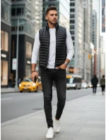 Pánská prošívaná vesta černá FashionStreet TX5084