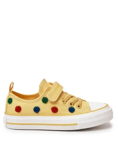 Children's Sneakers With Velcro BIG STAR JJ374056 Yellow