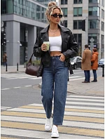 Dámské džíny s volným střihem „baggy fit“, modré, FashionStreet UY3096 Dámské džíny s volným střihem „baggy fit“, modré, FashionStreet UY3096