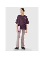 Dívčí tričko oversize s potiskem 4F 4FJRSS25TTSHF2586-50S