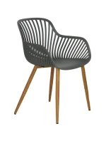 BALKONOVÝ NÁBYTEK SET STŮL A 2 ŽIDLE ŠEDÁ