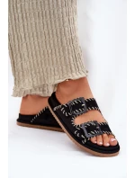 Dámské Pantofle S Přezkami A Dekorativním Švem Černé Visley