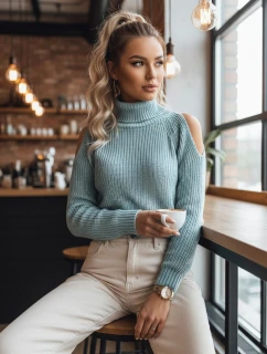 Dámský svetr ARIEL zelený FashionStreet MY1699