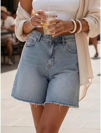 Dámské džínové šortky modré FashionStreet SY0499