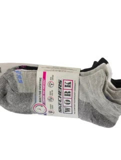 Skechers 3pk Work Lowcut Dámské ponožky S119052-GRBK Grey Jedna velikost