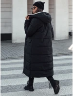 Dámská zimní bunda GLAMPUFF oboustranná prošívaná bunda s kapucí černá FashionStreet TY4606