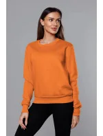 Světle oranžová dámská tepláková mikina se stahovacími lemy (W01-69) Světle oranžová dámská tepláková mikina se stahovacími lemy (W01-69)