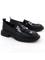 Dámské polobotky lords s motýly černé Potocki SZ12650