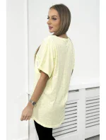 Bavlněná halenka s kapsami žlutá