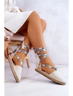 Dámské vázané espadrilky Big Star JJ274862 Béžová