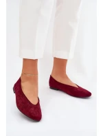 Klasické Baletky Z Eko Semiše Bordové Osallin