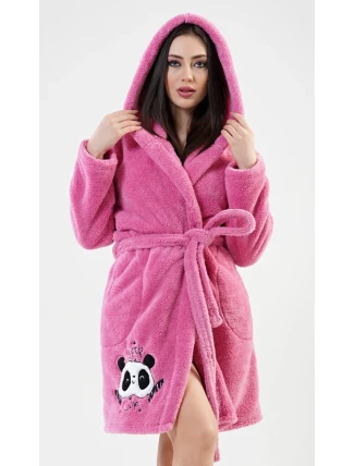 Dámský župan krátký s kapucí Panda Dámský župan krátký s kapucí Panda