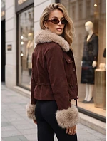 Dámská bordová bunda FashionStreet TY5706 Dámská bordová bunda FashionStreet TY5706