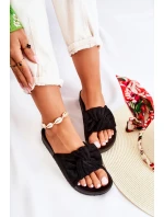 Klasické Semišové Pantofle S Mašlí Černá Hayle