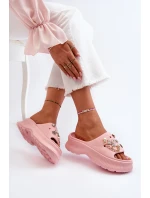 Dámské Pěnové Žabky S Ozdobami Růžové Afariana