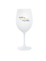 ...PRETOŽE BYŤ DOKONALÁ NIE JE PRDEL... - biely pohár na víno 350 ml