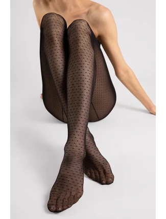 Dámské punčochové kalhoty Patrizia 20 den I5001 Černá vzor - Fiore