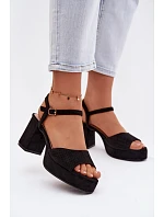 Sandály na podpatku model 226333 Step in style Sandály na podpatku model 226333 Step in style