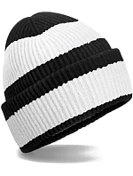 Beechfield B 391R Pletená čepice "Color Block" 53.391R black/soft white Beechfield B 391R Pletená čepice "Color Block" 53.391R black/soft white