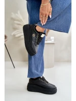 Tenisky Sportovní Dámské Boty Zateplené Na Masivní Podešvi Černé Ardiela Tenisky Sportovní Dámské Boty Zateplené Na Masivní Podešvi Černé Ardiela