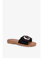 Dámské pantofle M578 Černá s hnědou - Step in style