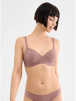 Dámská podprsenka ZERO Feel 2.0 THE UP TShirt Bra  Cacao hnědá  - SLOGGI