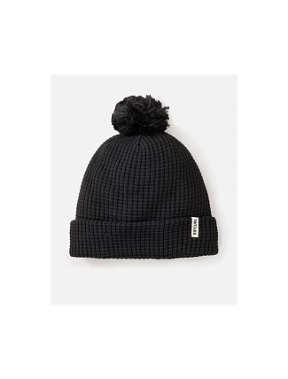 Čepice RIP CURL Anoeta Reg Pom Pom Beanie, černá Čepice RIP CURL Anoeta Reg Pom Pom Beanie, černá