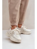 Dámské Tenisky S Odrbanými Na Platformě Béžové Seladwen