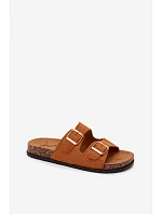 Dámské pantofle s přezkami Camel Brigid