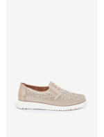 Dámské Polobotky Nazouvací S Děrováním Zlaté Azethia