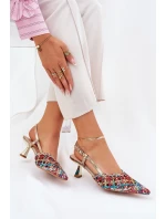 Lodičky S Špičatou Špičkou A Otevřeným Podpatkem Multikolor Umirana