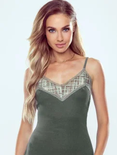 Dámská košilka Karina Khaki zelená - Eldar