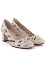 Béžové ažurové lodičky Sergio Leone PB848