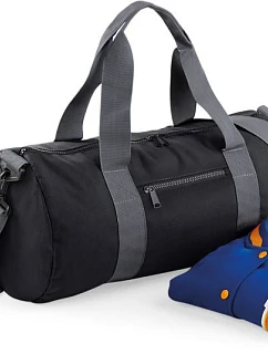 BagBase BG 140 Kulatá sportovní taška 52.0140 black/graphite grey