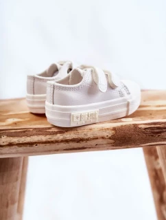 Dětské kožené tenisky na suchý zip BIG STAR KK374091 Bílá