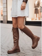 Dámské boty na platformě hnědé FashionStreet ZY1320