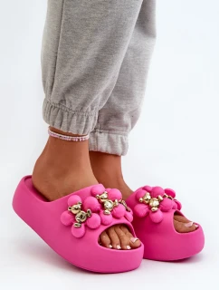 Dámské Pěnové Sandály S Ozdobami Na Hrubé Podrážce Fuksie Bremavia