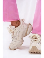 Dámské Kožené Tenisky GOE RR2N4037 Béžové