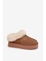 Kožené semišové zimní boty dámské s kožešinou camel Mivelle Kožené semišové zimní boty dámské s kožešinou camel Mivelle