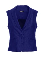 M859 Džínová vesta - modrá