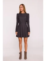 M884 Šaty džínového vzhledu - grafitové M884 Šaty džínového vzhledu - grafitové
