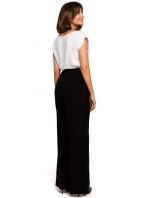 S206 Top bez rukávů s krajkovým výstřihem - ecru barva