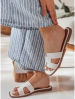 CLASSROT dámské žabky s vroubkovaným hřbetem bílé FashionStreet ZY0885