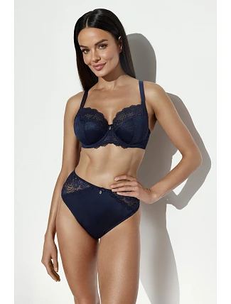 Kalhotky Ava 2308/B, brazilský střih, tmavě modré, velikosti S–2XL Kalhotky Ava 2308/B, brazilský střih, tmavě modré, velikosti S–2XL