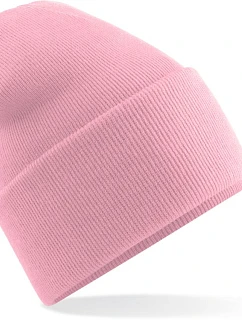 Beechfield B 40R Pletená čepice "Original" s dlouhým lemem 53.040R dusky pink